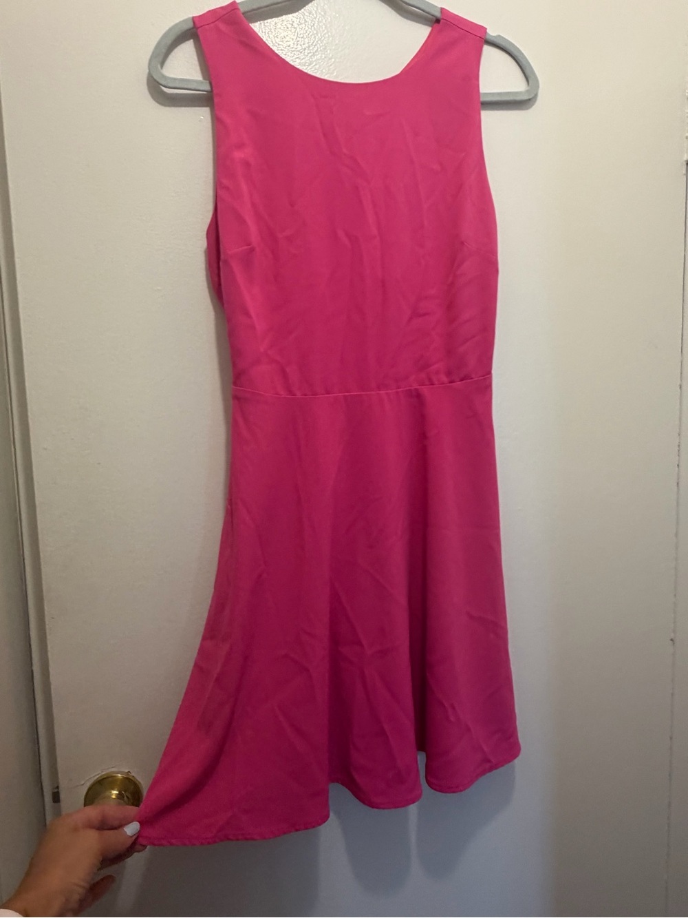 Women's Sleeveless Pink A-Line Dress